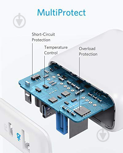 Сетевое зарядное устройство Anker PowerPort 2 A2321L21/A2321321 - фото 3