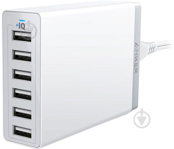 Зарядное устройство Anker PowerPort 6 60W USB Power IQ V3 - фото 1