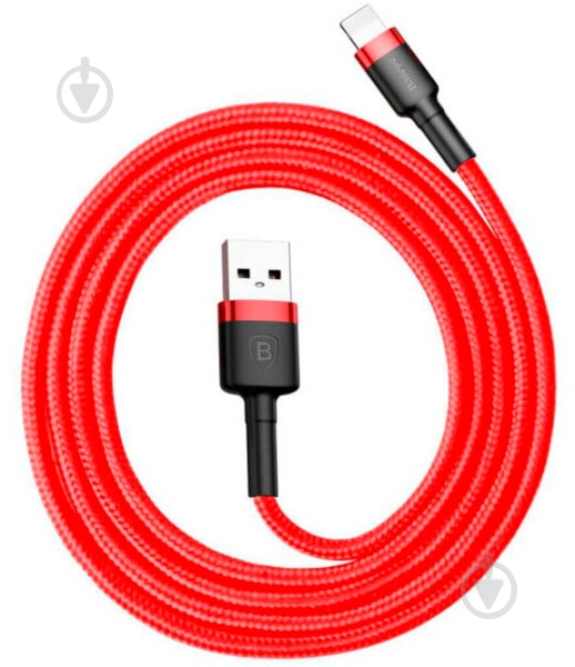 Кабель BASEUS USB to Lightning 2.4A (CALKLF-B09) 1 м червоний (948093) - фото 2