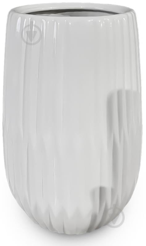 Ваза керамічна Віола капучино 22 см - фото 1