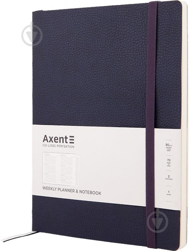Дневник недатированный синий клетка Axent Partner Soft 8605-21-02-a - фото 6