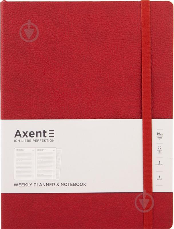 Дневник недатированный красный клетка Axent Partner Soft 8605-21-06-a - фото 1