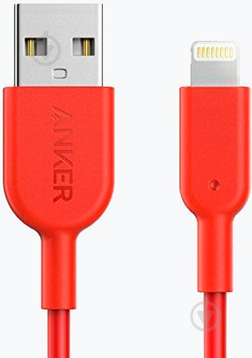 Кабель Anker USB – Apple Lightning 0,9 м Red (A8432H91) V3 PowerLine II - фото 2