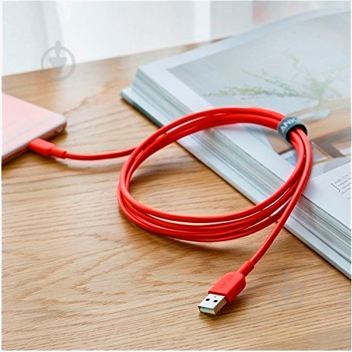 Кабель Anker USB – Apple Lightning 0,9 м Red (A8432H91) V3 PowerLine II - фото 6