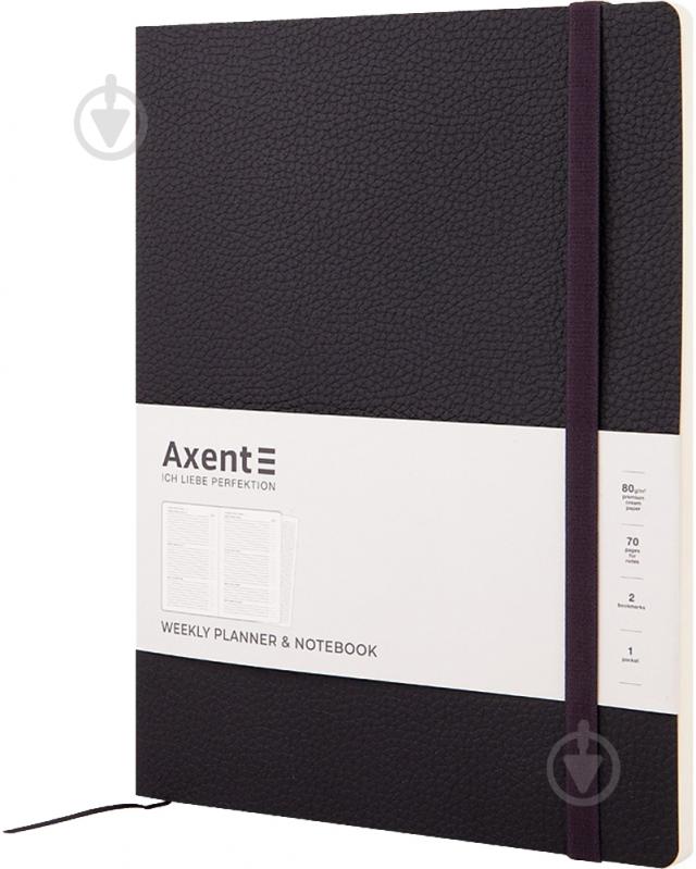 Дневник недатированный черный клетка Axent Partner Soft 8605-21-01-a - фото 2