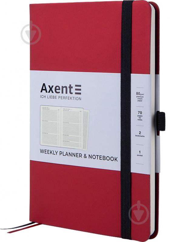 Дневник недатированный бордо клетка Axent Partner Soft A5 8601-21-37-a - фото 4