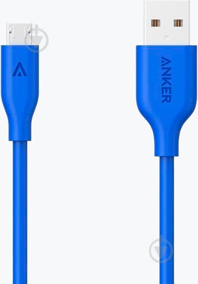 Кабель Anker microUSB 0,9 м Blue (A8132H31) POWERLINE V3 - фото 2