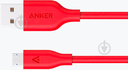 Кабель Anker microUSВ 3 м Red (A8134H91) POWERLINE V3 - фото 2