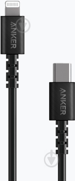 Кабель Anker Lightning – USB-C 0,9 м Black (A8612G11) PowerLine Select V3 - фото 3