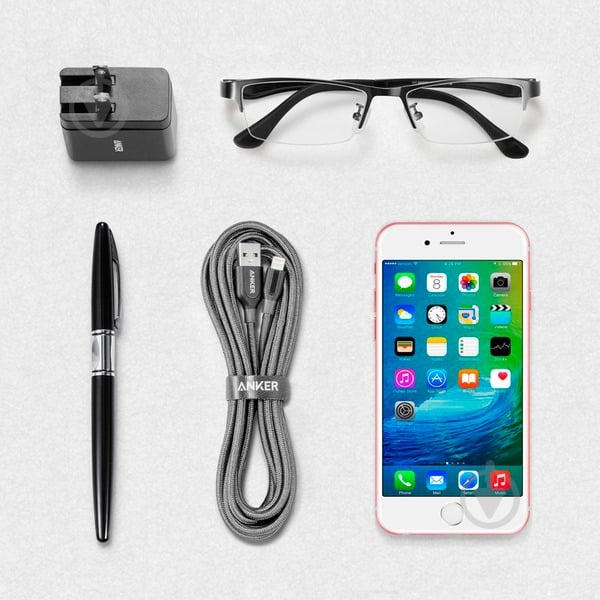 Кабель Anker USB – Apple Lightning 3 м Grey (A8123HA1) Powerline plus V2 - фото 7