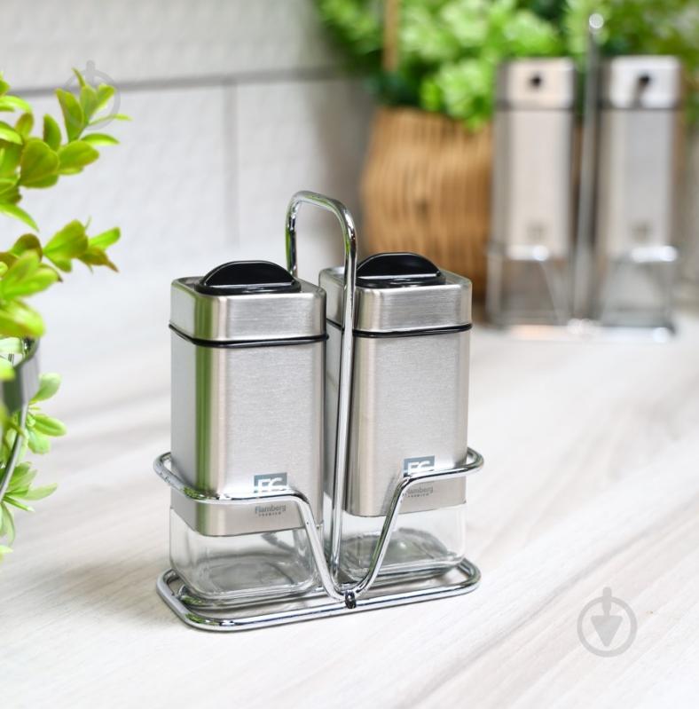 Набор для соли и перца Flamberg Premium на подставке Sprinkle 100 мл - фото 2 Набор для соли и перца Flamberg Premium на подставке Sprinkle 100 мл - фото 2