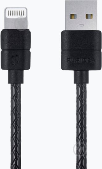 Кабель PURIDEA USB – Apple Lightning 0,2 м (L21-Lightning (0.2m) Black) L21 - фото 1