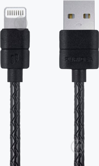 Кабель PURIDEA USB – Apple Lightning 1 м Black (L21-Lightning Black) L21 - фото 1