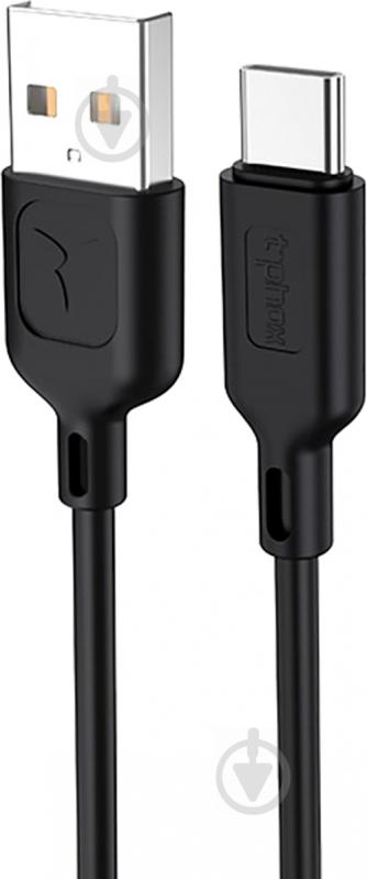 Кабель T-PHOX Type-C – USB 2.0 1,2 м чорний (T-C829 Black) - фото 2