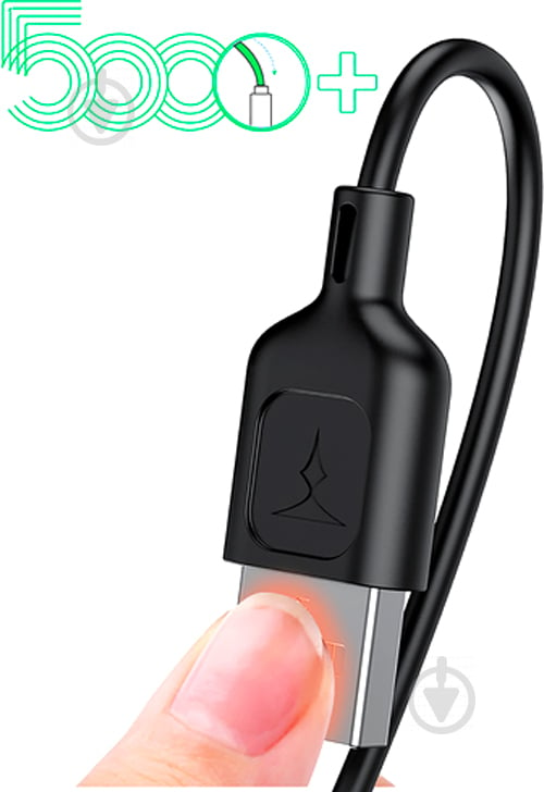 Кабель T-PHOX Type-C – USB 2.0 1,2 м чорний (T-C829 Black) - фото 8