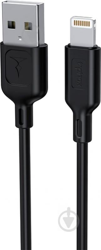 Кабель T-PHOX Lightning – USB 1,2 м черный (T-L829 Black) - фото 1