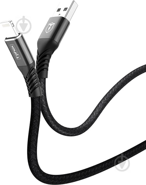 Кабель T-PHOX Lightning – USB 1 м черный (T-L814 black) - фото 2