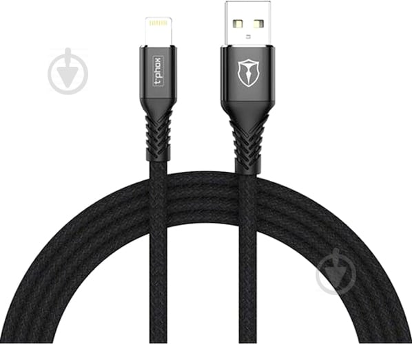 Кабель T-PHOX Lightning – USB 2 м черный (T-L814(2) black) - фото 1