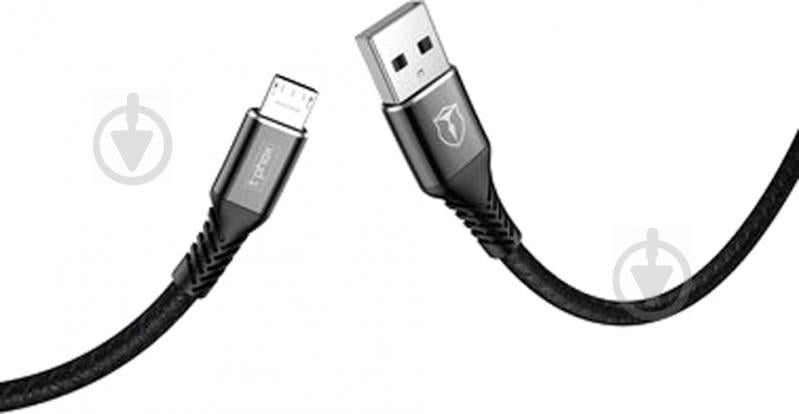 Кабель T-PHOX USB – microUSB 2 м черный (T-M814(2) black) - фото 2