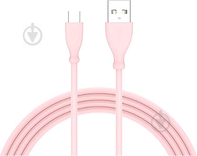 Кабель T-PHOX USB – microUSB 1 м розовый (T-C817 Pink) - фото 1