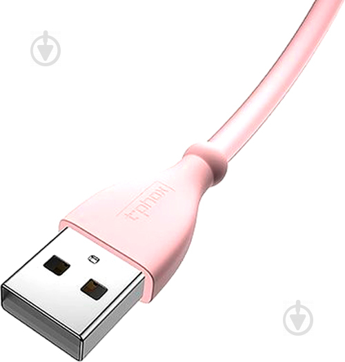 Кабель T-PHOX USB – microUSB 1 м розовый (T-C817 Pink) - фото 4