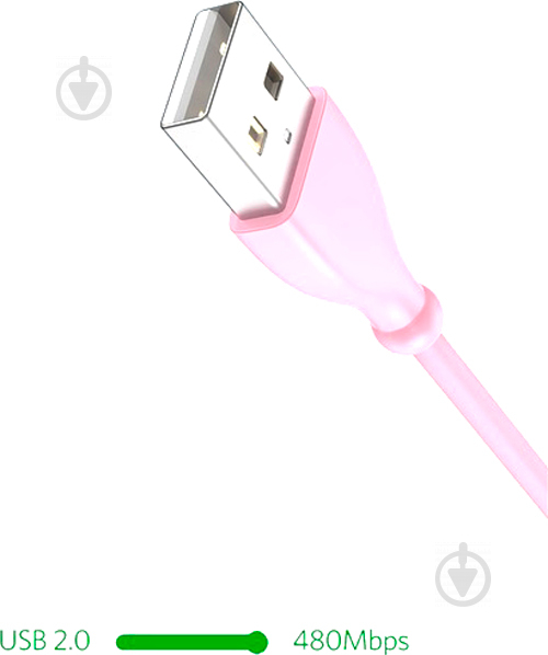 Кабель T-PHOX Lightning – USB 1 м розовый (T-L817 Pink) - фото 5