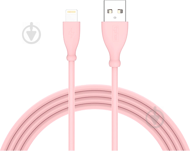 Кабель T-PHOX Lightning – USB 1 м розовый (T-L817 Pink) - фото 1