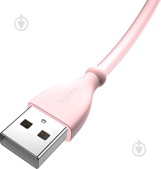 Кабель T-PHOX Lightning – USB 1 м розовый (T-L817 Pink) - фото 3