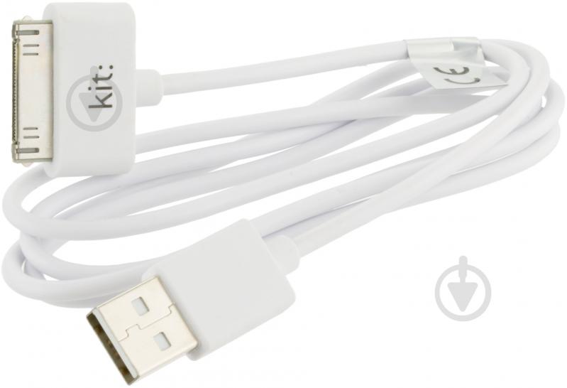 Кабель Kit Lightning – 30-pin 1 м (IPUSBDATWHKT) - фото 1 Кабель Kit Lightning – 30-pin 1 м (IPUSBDATWHKT) - фото 1