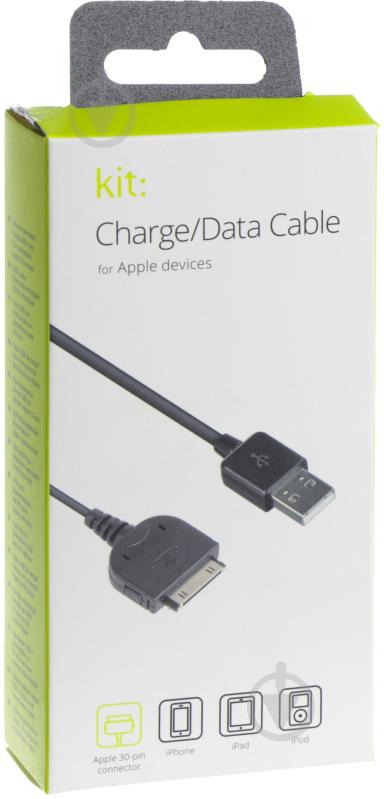 Кабель Kit USB – Apple 30 pin 1 м (IPUSBDATKT) - фото 1 Кабель Kit USB – Apple 30 pin 1 м (IPUSBDATKT) - фото 1