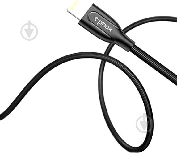 Кабель T-PHOX Lightning – USB 1,2 м чорний (T-L807 Black) - фото 2