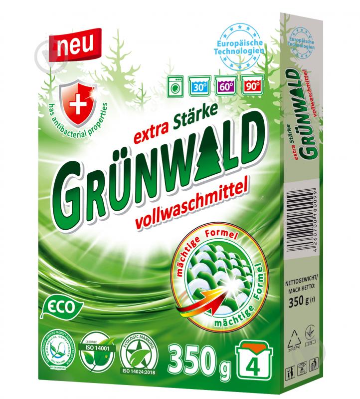 Порошок для машинного та ручного прання Grunwald Гірська свіжість Eco 0,35 кг - фото 1