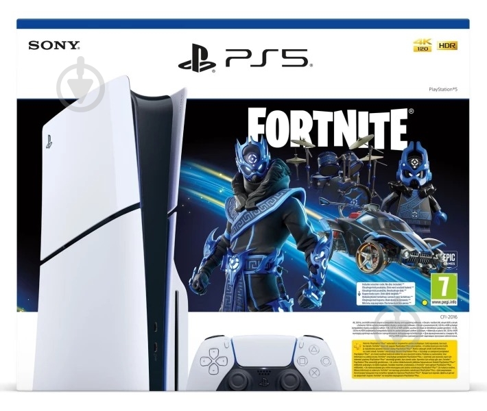 Ігрова консоль Sony PlayStation 5 Slim Blu-ray Fortnite Cobalt Star Bundle (1120285) white - фото 2