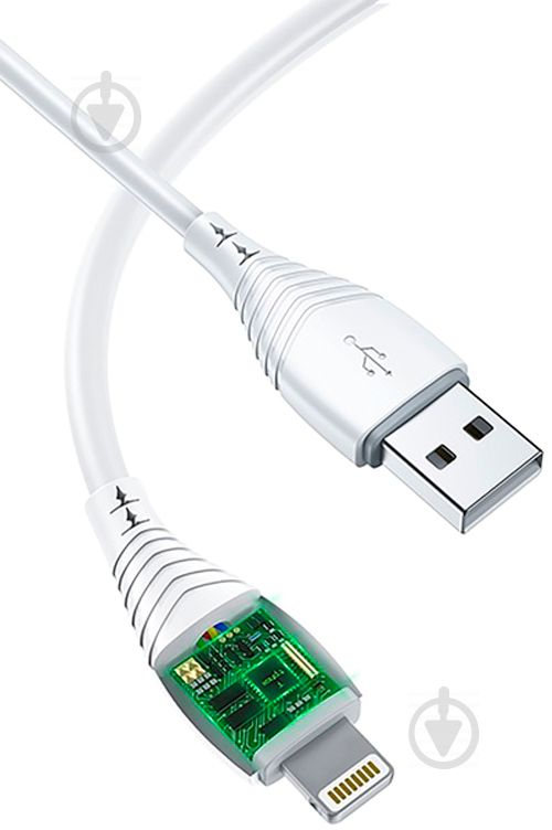 Кабель T-PHOX Lightning – USB 1,2 м білий (T-L830 White) - фото 2