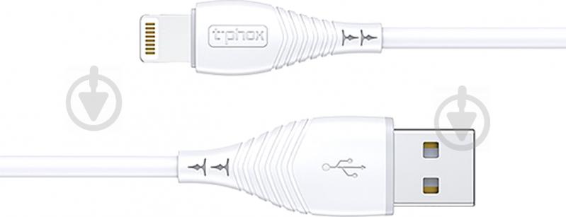 Кабель T-PHOX Lightning – USB 1,2 м білий (T-L830 White) - фото 4