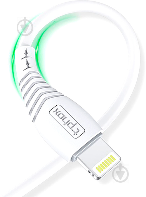 Кабель T-PHOX Lightning – USB 1,2 м білий (T-L830 White) - фото 3