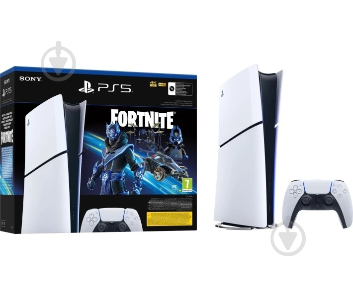 Ігрова консоль Sony PlayStation 5 Slim Digital Edition Fortnite Cobalt Star Bundle (1120286) white - фото 3