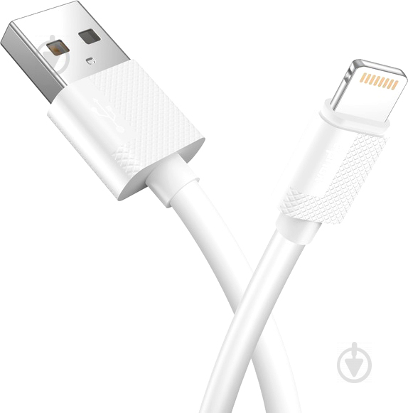 Кабель T-PHOX Lightning – USB 0,3 м білий (T-L801(0.3) White) - фото 1