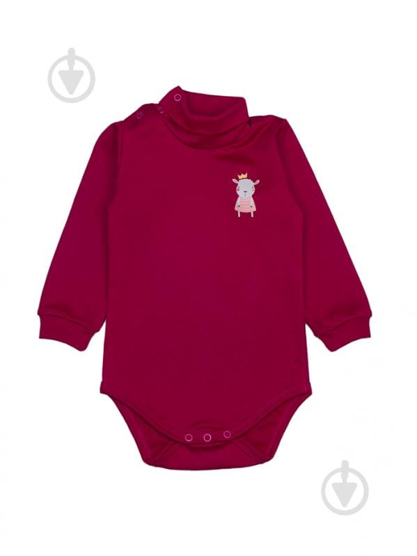 Боди-гольф для девочки Luna Kids Овечка р.80 бордовый 0090 - фото 1