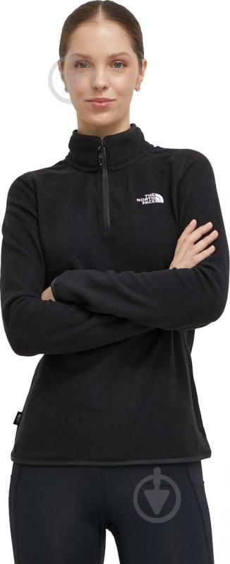 Джемпер THE NORTH FACE W 100 GLACIER 1/4 ZIP NF0A855MJK31 р.S черный - фото 1