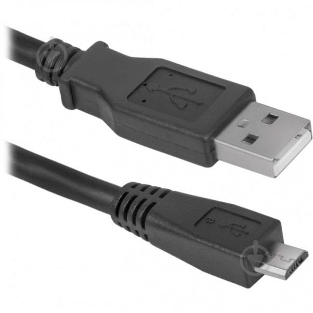 Кабель Defender USB 2.0 AM—MicroBM 1,8 м черный (87459) - фото 1