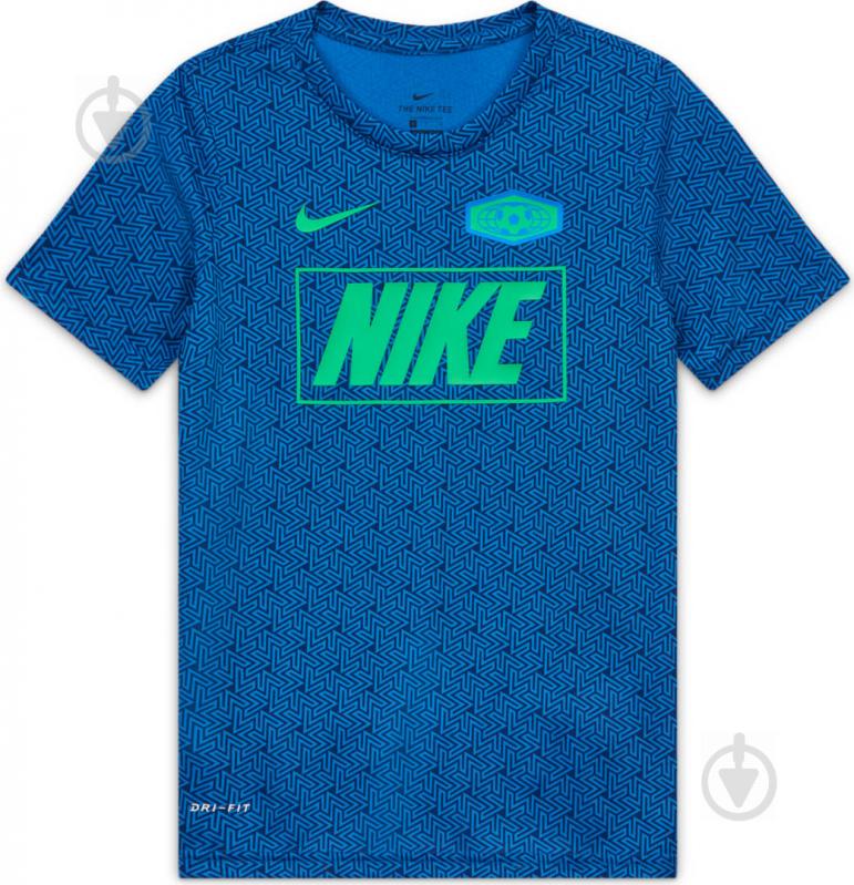 Футболка Nike B NK DRY TEE LEG SOCCER JERSEY CV2128-402 р.L синий - фото 2