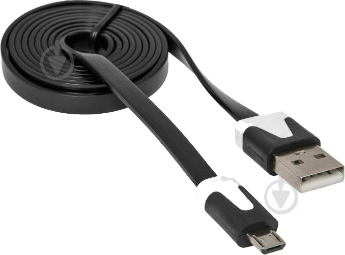 Кабель Defender USB – microUSB 1 м черный (87475) - фото 2