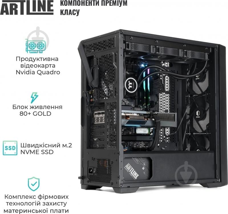 Графическая станция Artline WorkStation W99 Windows 11 Pro (W99v86Win) black - фото 7