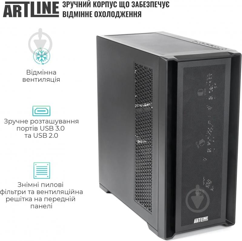 Графическая станция Artline WorkStation W99 Windows 11 Pro (W99v86Win) black - фото 8