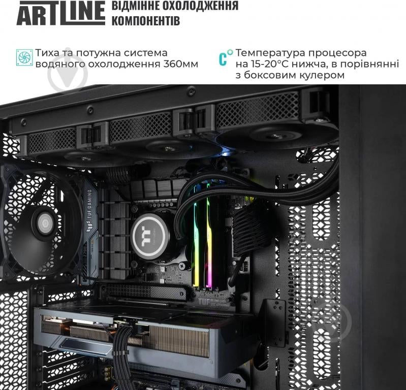 Графическая станция Artline WorkStation W99 Windows 11 Pro (W99v86Win) black - фото 9
