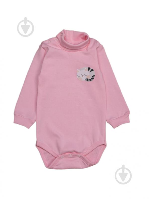 Боді-гольф для дівчинки Luna Kids Котик р.80 рожевий 0100 - фото 1