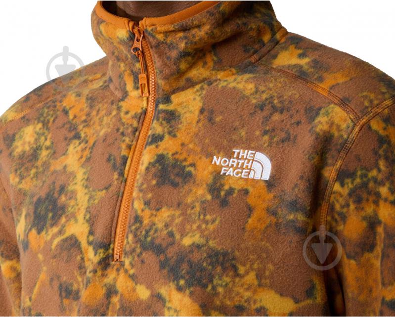 Джемпер THE NORTH FACE M 100 GLACIER PRINTED 1/4 ZIP NF0A858ZWKO1 р.L коричневый - фото 3