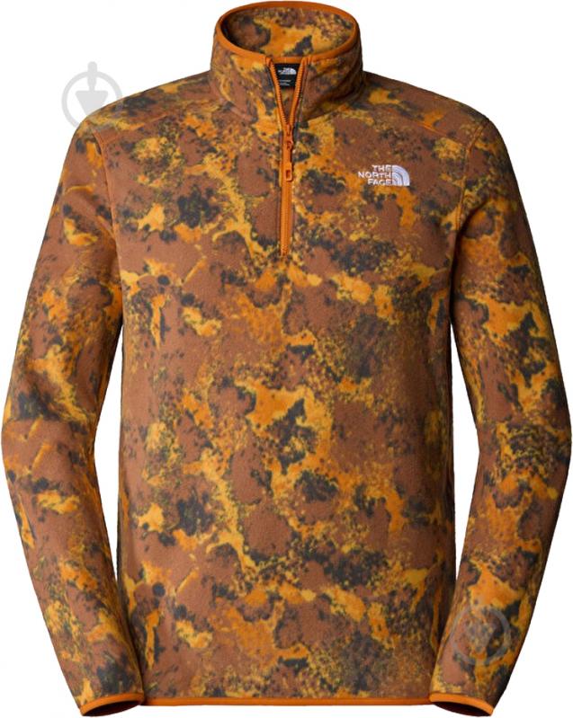 Джемпер THE NORTH FACE M 100 GLACIER PRINTED 1/4 ZIP NF0A858ZWKO1 р.L коричневый - фото 5