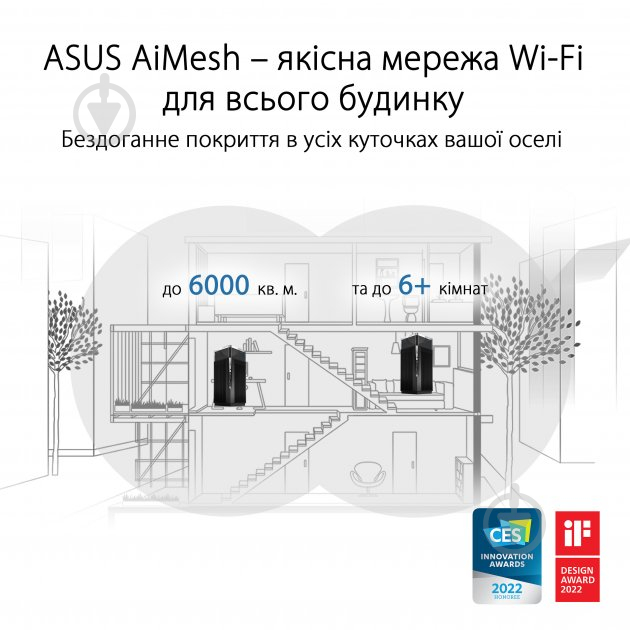 Маршрутизатор Asus ZenWiFi Pro ET12 AXE11000 Wi-Fi6E 2PK 90IG05Z0-MO3A20 - фото 10